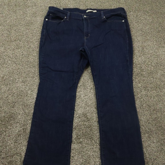 Levis jeans womens 20W Womens Classic BootcutDark Wash Denim Plus high rise - Picture 1 of 13